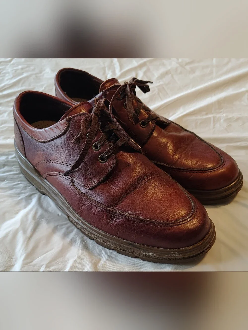 Ecco Biom Brown Leather Lace-Up Derby's Style 6036 Men's Shoes Size 10